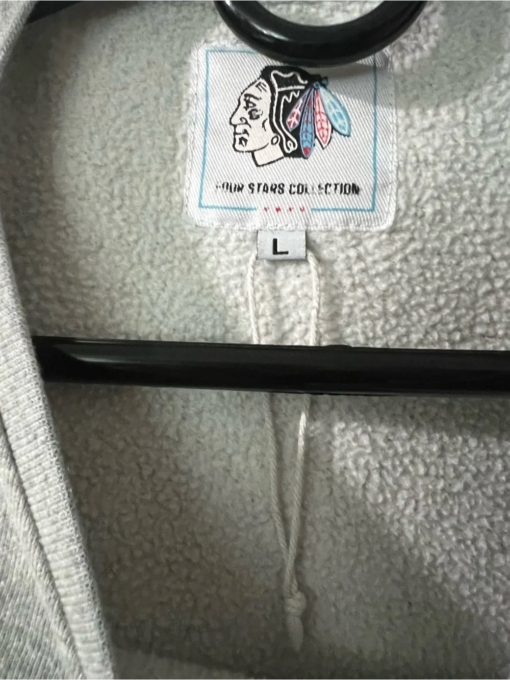Classic Grey Crewneck Sweatshirt with Feather Patch